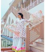 Beautiful Handblock Print With Gotta Work