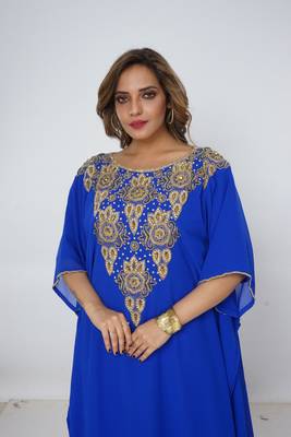 Dubai Kaftan Women Dress Long Gown Farasha Morocco Wear 2