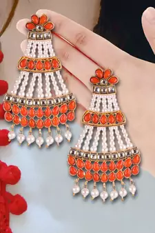 Orange earrings