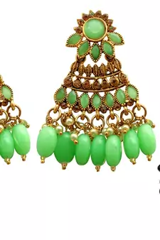 Green earrings
