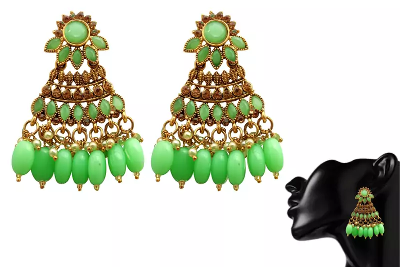 Green earrings