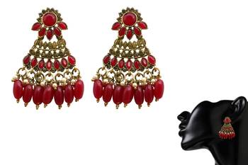 Maroon earrings 1