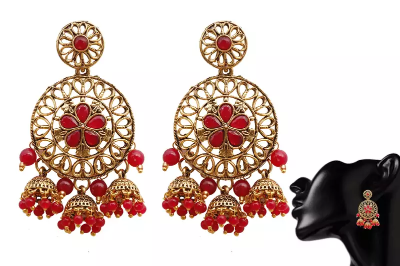 Red earrings