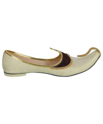 Men's Gold Maroon Glitz Mojaris 1
