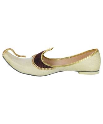 Men's Gold Maroon Glitz Mojaris 2