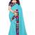 FLORENCE Women's Turquoise Bhagalpuri Silk Saree With Blouse