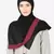 Maroon Band Plain Black Hijab