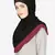 Maroon Band Plain Black Hijab