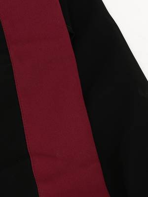 Maroon Band Plain Black Hijab 4