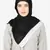 Sky Blue Band Plain Black Hijab