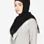 Sky Blue Band Plain Black Hijab