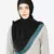 Teal Band Plain Black Hijab