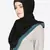 Teal Band Plain Black Hijab