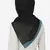 Teal Band Plain Black Hijab