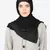 Navy Blue Band Plain Black Hijab