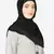 Navy Blue Band Plain Black Hijab