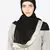 Silver Band Plain Black Hijab