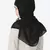 Silver Band Plain Black Hijab