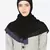 Blue Band Plain Black Hijab