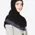 Blue Band Plain Black Hijab