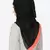 Orange Band Plain Black Hijab