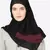 Maroon Band Plain Black Hijab