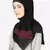 Maroon Band Plain Black Hijab