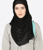 Aqua Band Plain Black Hijab