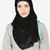 Aqua Band Plain Black Hijab