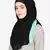 Aqua Band Plain Black Hijab