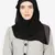 Purple Band Plain Black Hijab
