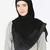 Navy Band Plain Black Hijab