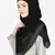 Navy Band Plain Black Hijab