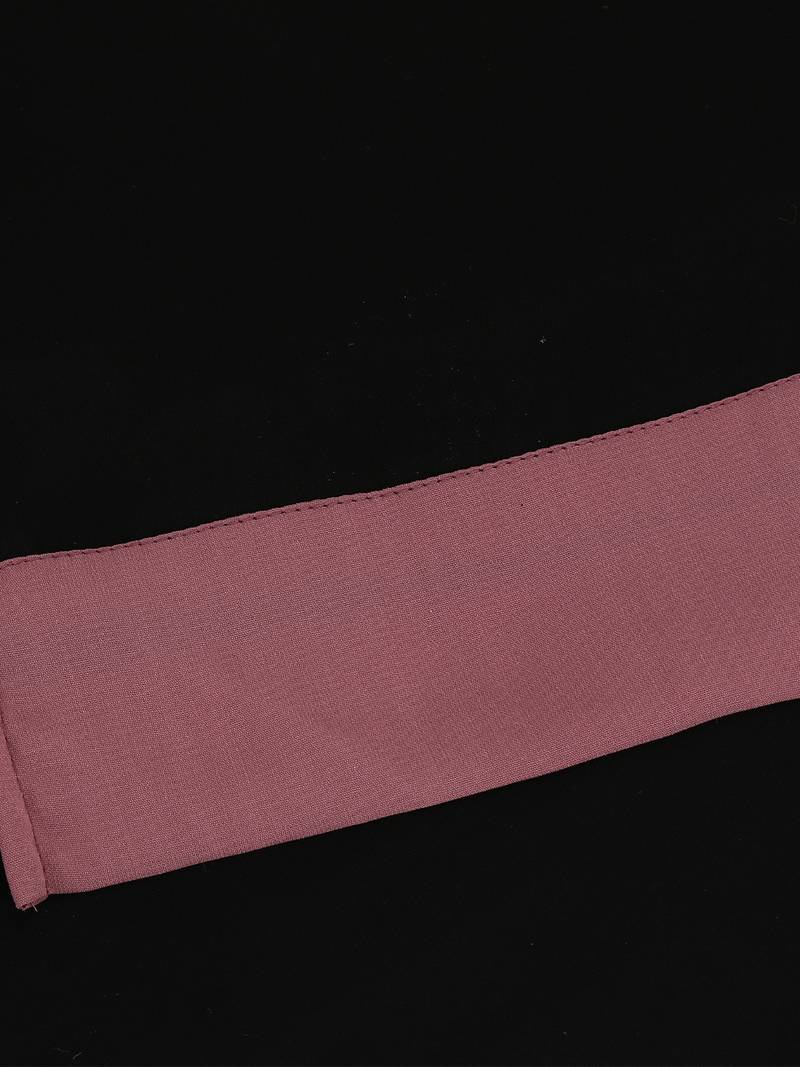 Mauve Band Plain Black Hijab