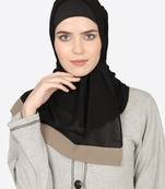 black georgette plain hijab
