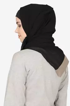 black georgette plain hijab