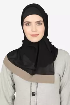black georgette plain hijab