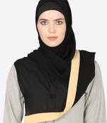 Baeige Band Plain Black Hijab