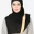 Baeige Band Plain Black Hijab