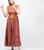 Multicolor printed crepe kurtas-and-kurtis