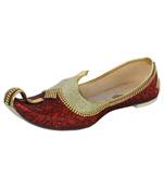 Men's Red Gold Glitz Rhinestone Mojaris