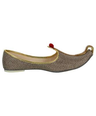Men's Sandy Brown Jute Mono Rhinestone Mojaris 4