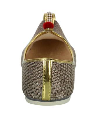 Men's Sandy Brown Jute Mono Rhinestone Mojaris 6