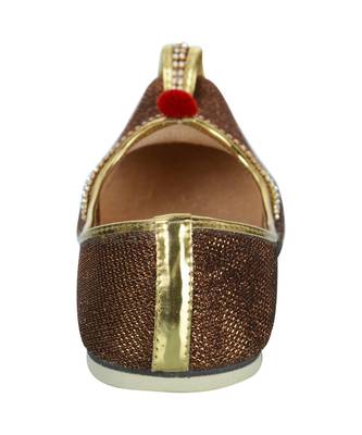 Men's Copper Glitz Rhinestone Ruby Mojaris 6