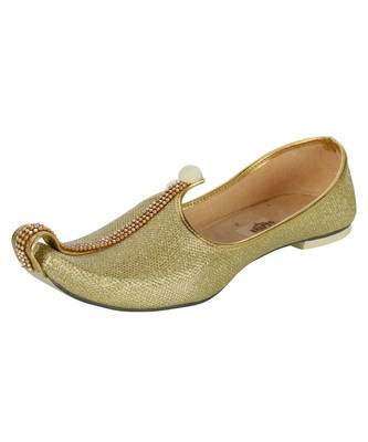 Men's Gold Glitz  Mono Rhinestone Mojaris 1