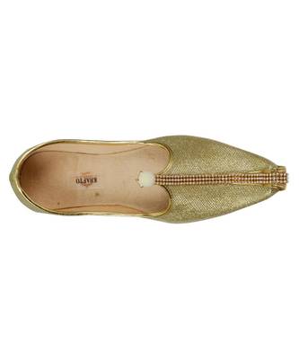 Men's Gold Glitz  Mono Rhinestone Mojaris 2