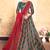 Green Embroidered Satin Semi Stitched Lehenga