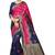 Magenta Woven Banarasi Saree With Blouse