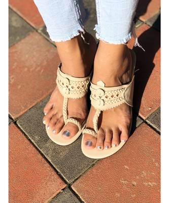 Beige Kolhapuri 1