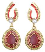 Traditional Indian Bollywood Jewelry Set Pearl Polki Earrings Set